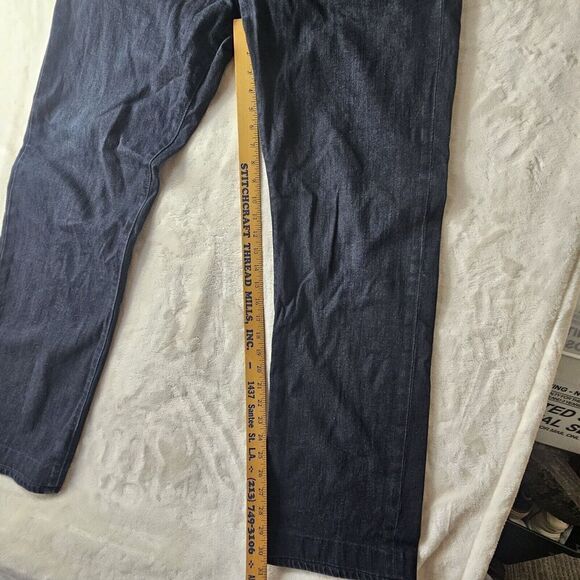 Adriano Goldschmied Jeans Mens 36x34 Black Denim Protege Straight Leg dark - Picture 4 of 13